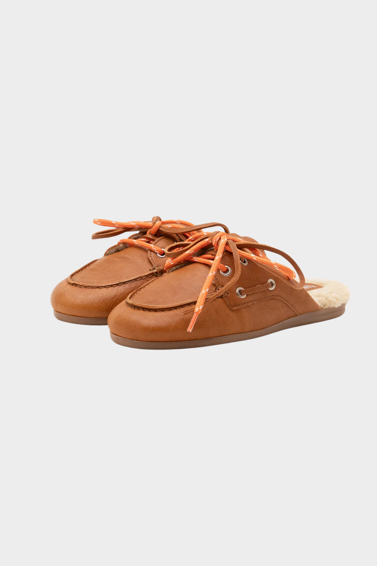 YASMA LACE FUR SHOES - TAN