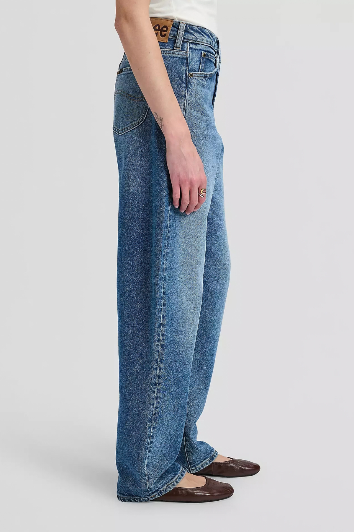 PANTALON BALLOON À TAILLE MI-HAUTE - VINTAGE BLUES