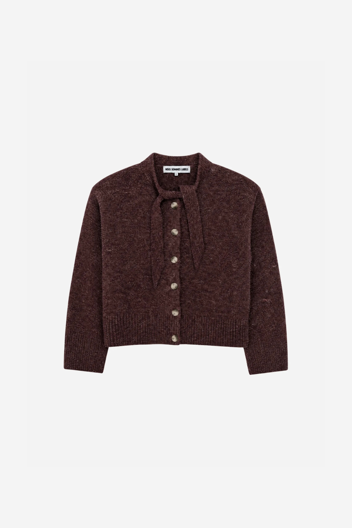 SIRI TIE CARDIGAN - BORDAUX