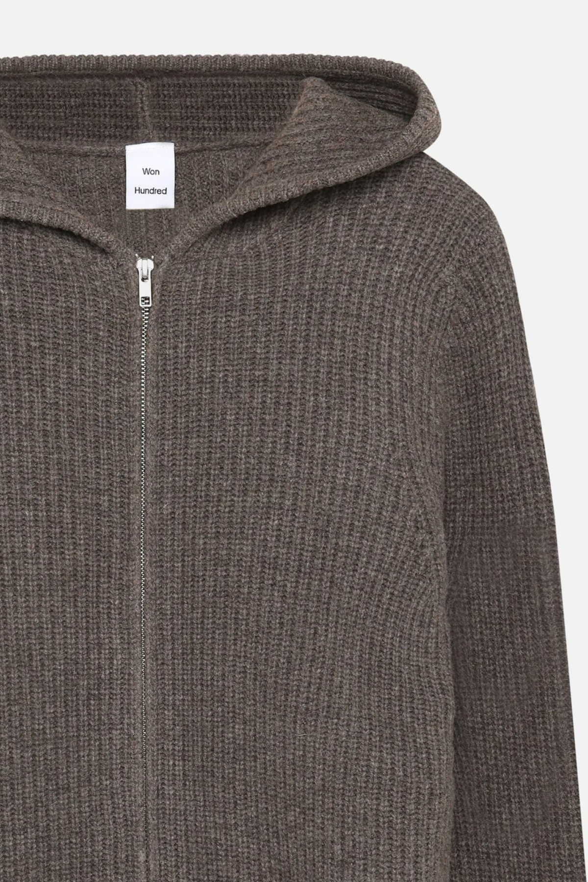 GLASGOW KNIT HOODIE - MAJOR BROWN