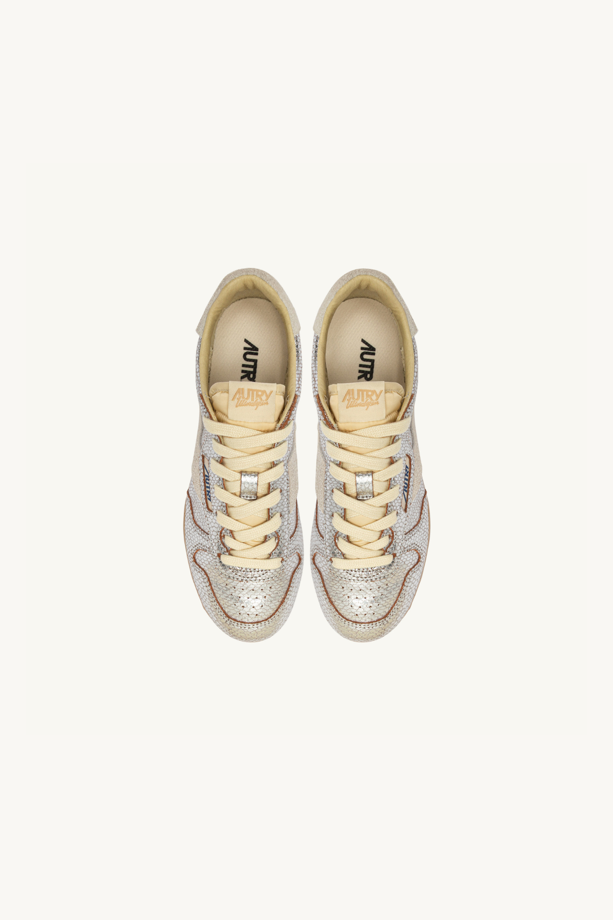 WSLW-XA01 - WINDSPIN LOW WOMEN SNEAKERS - LEA/VIPRINT SILVER/WHT