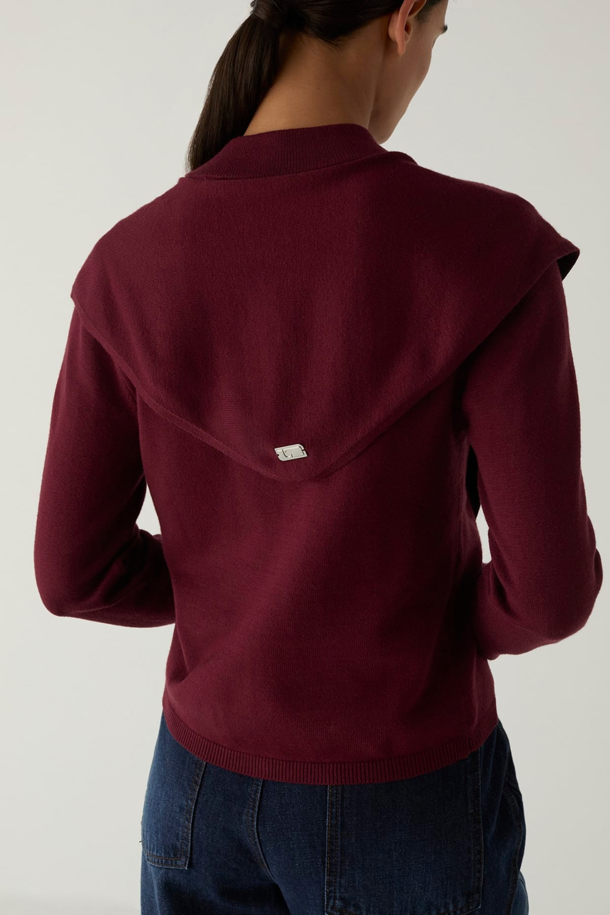 FRIDA ZIPPER KNIT - PLUM