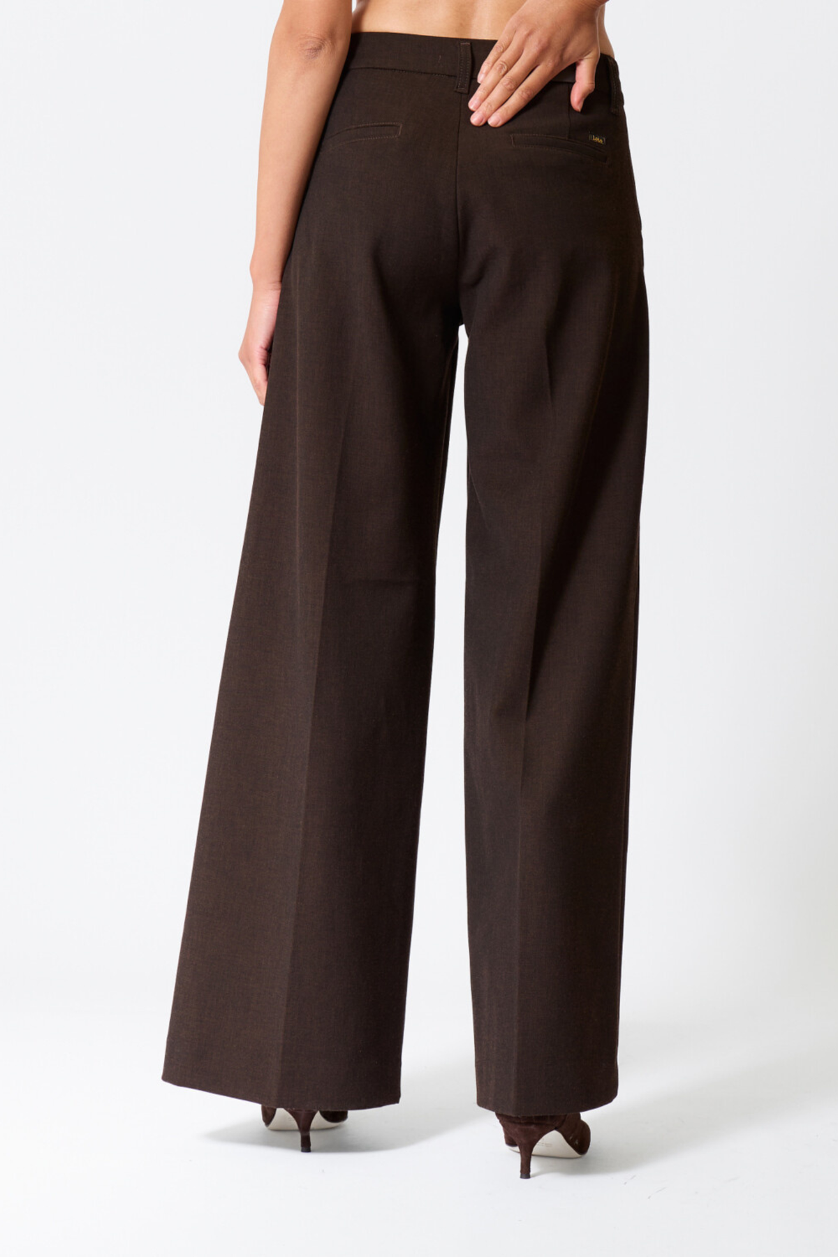 PANTALON POLAIRE SILVIA WIDE ROBLE - CHOCOLAT
