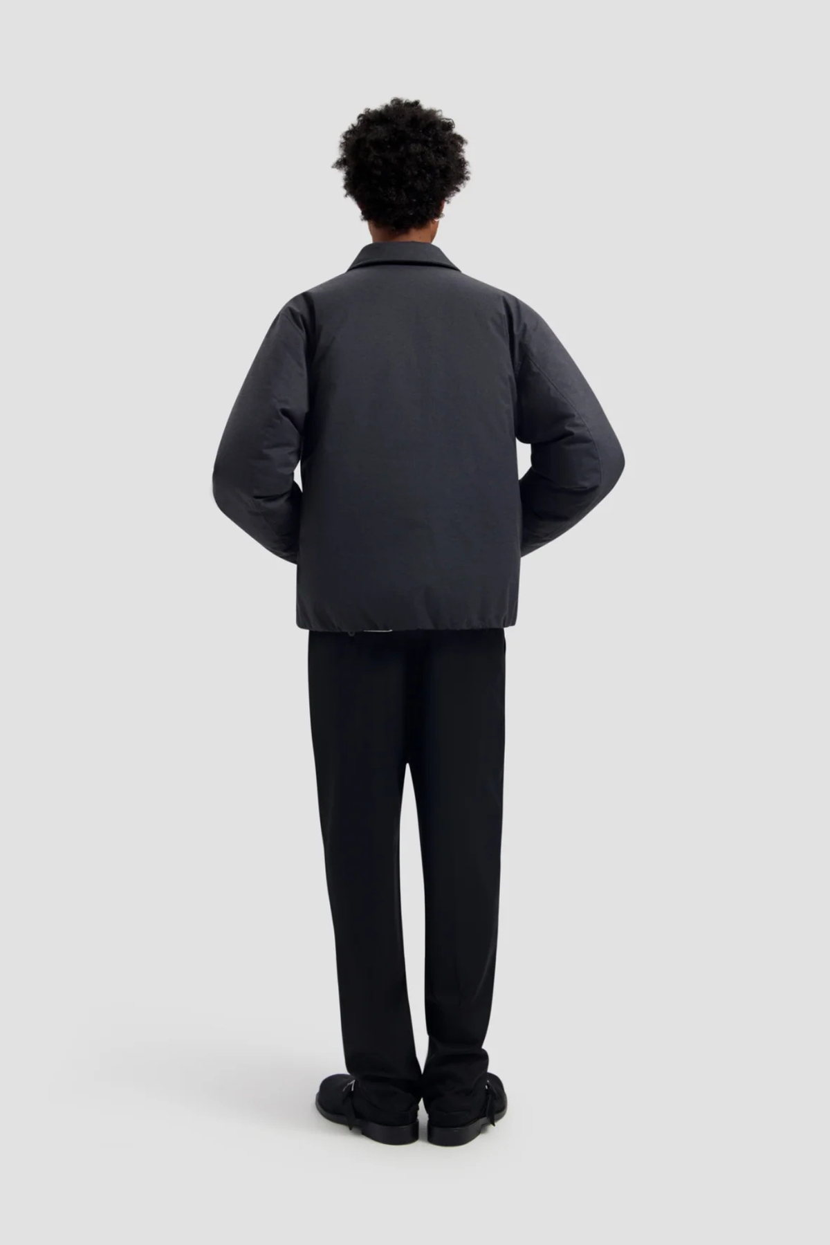 PEACHED PADDED JACKET - CHARCOAL