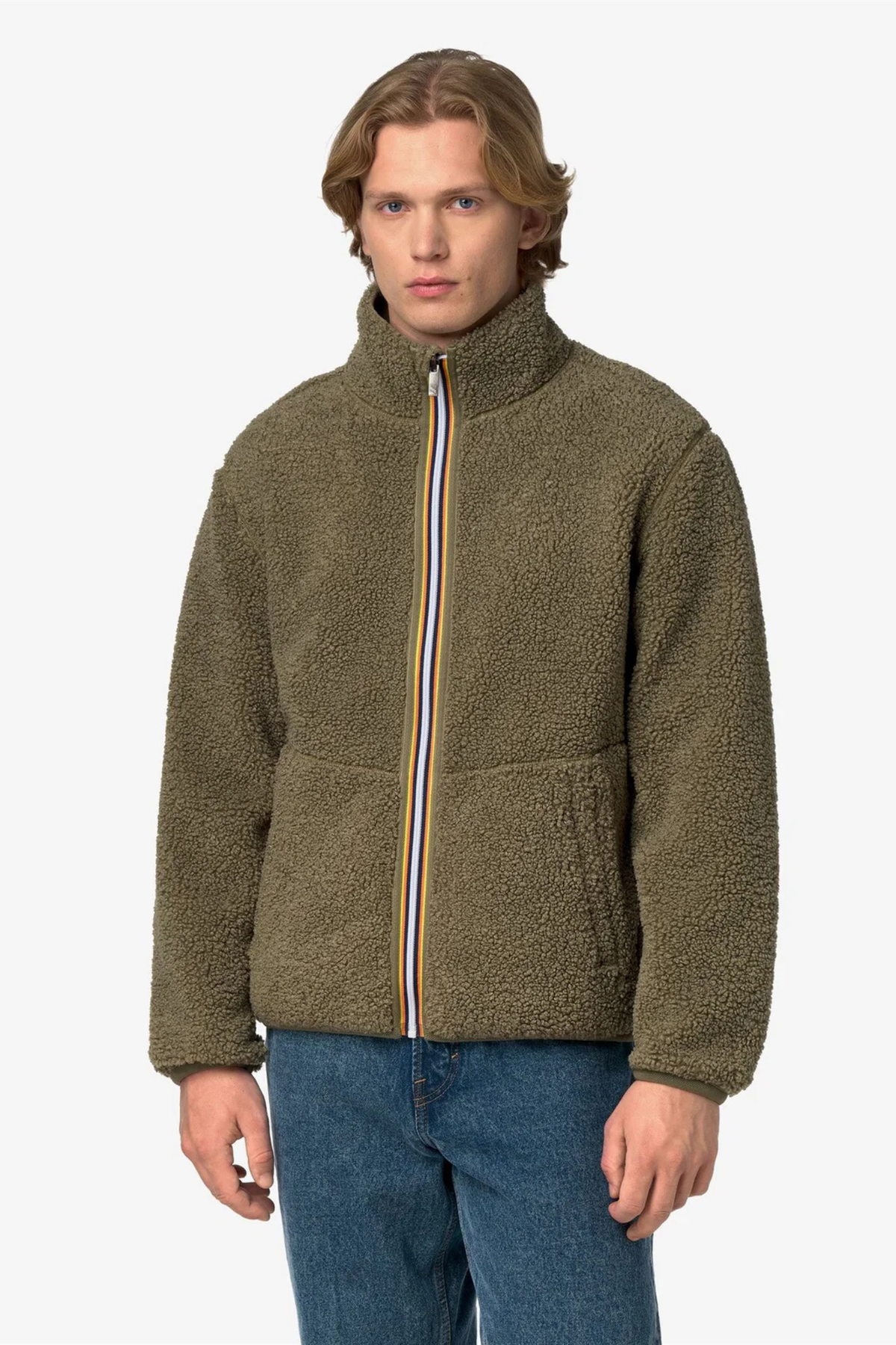 PASCAL SHERPA POLAR DOUBLE FLEECE - GREEN BALSAM / GREY ASH