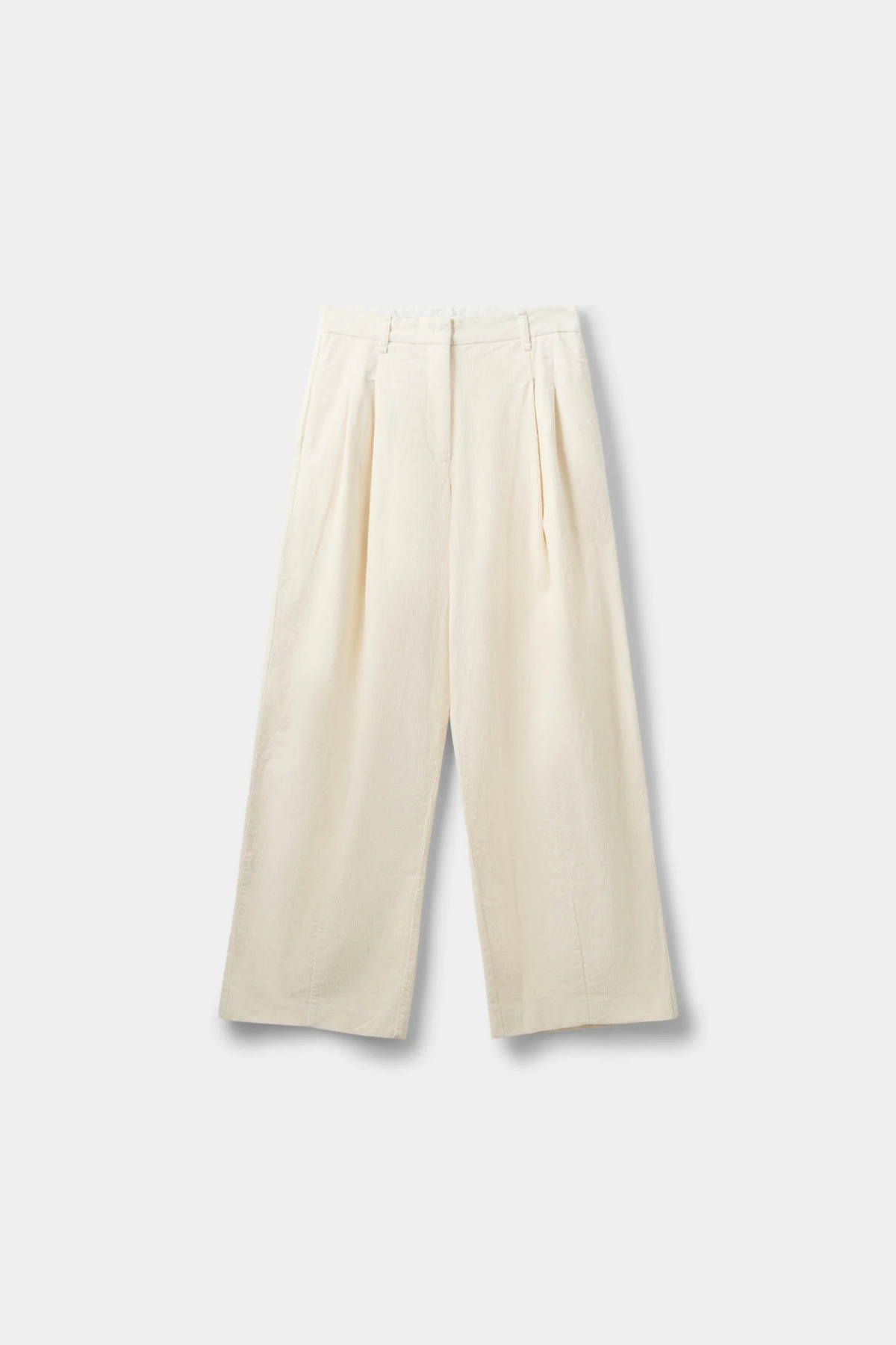CORLIE CORDUROY BROEK - OFF WHITE