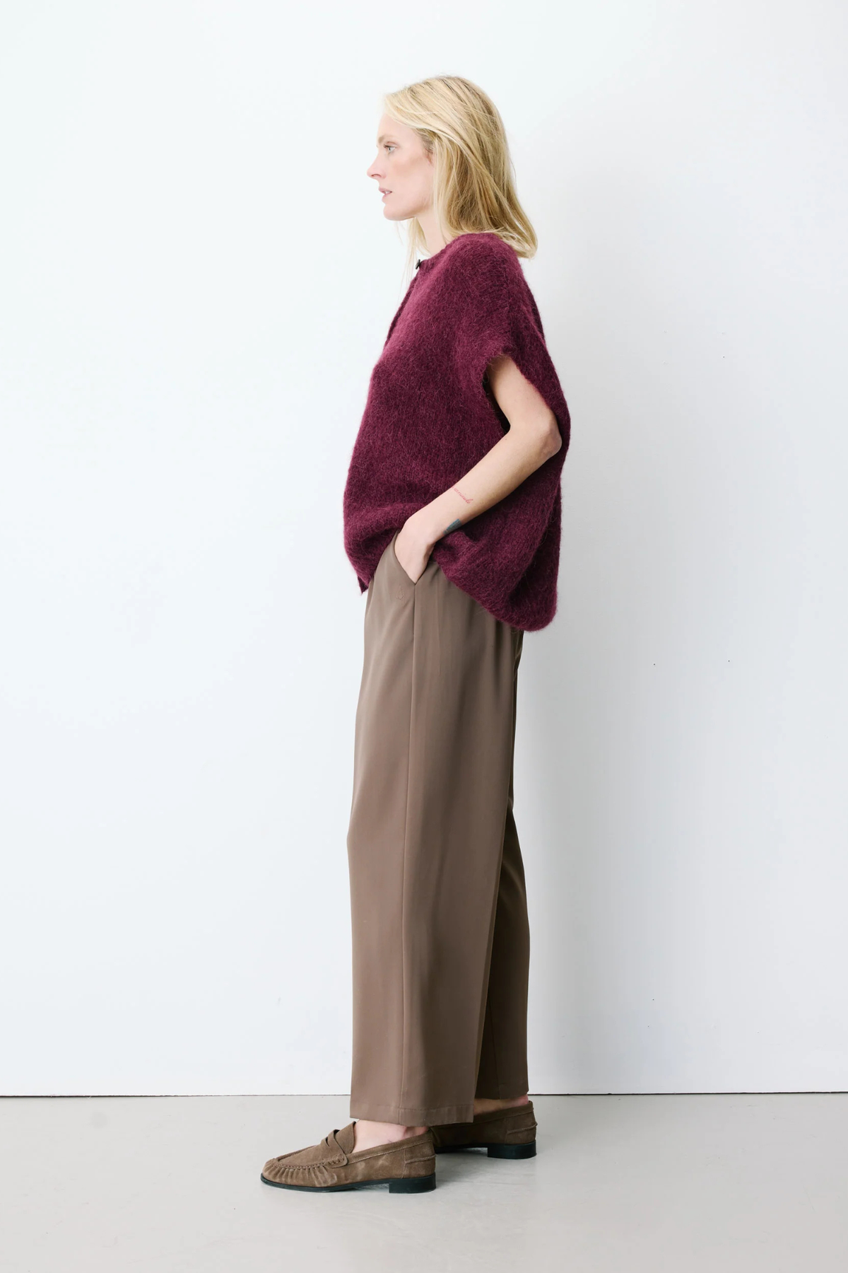 ADDISON CARDIGAN - AUBERGINE