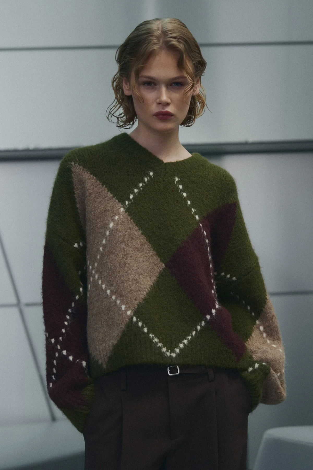 TRICOT LAI - VERT AVOCAT MÉLANGÉ