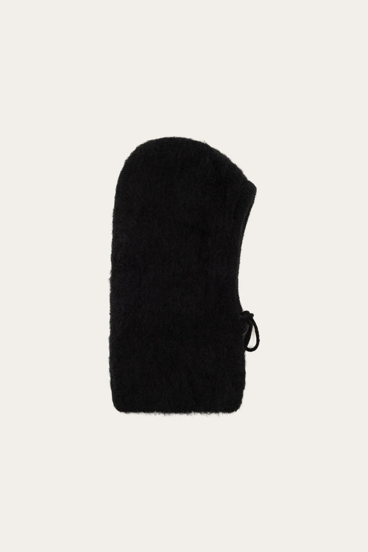 BONNET CAGOULE EN MAILLE MERLE - NOIR