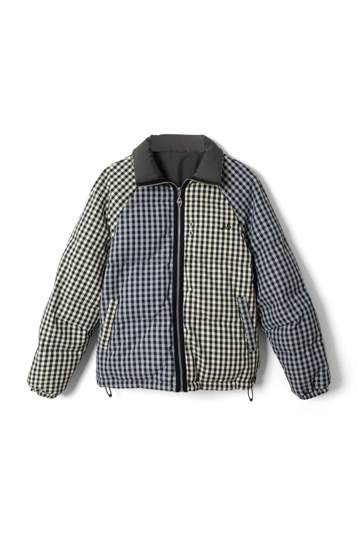 REVERSIBLE OPAL PUFFER - MIX GINGHAM