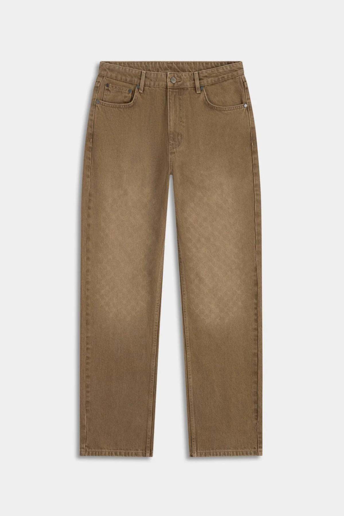 FADED MONOGRAM AMBA JEANS - BEIGE