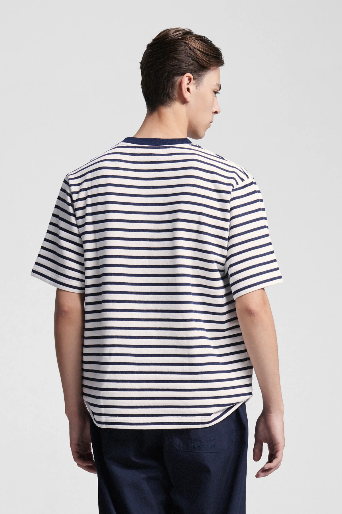 T-SHIRT À RAYURES VARSITY - MARINE