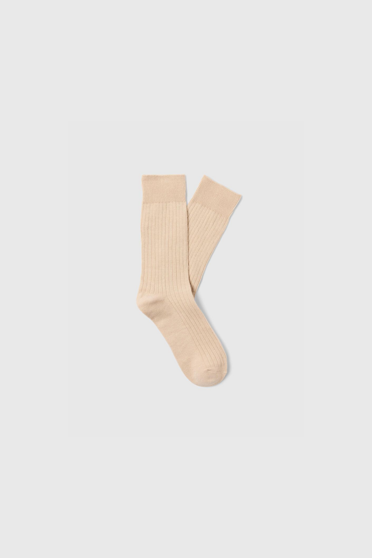Selected Homme kase socks in oatmeal.